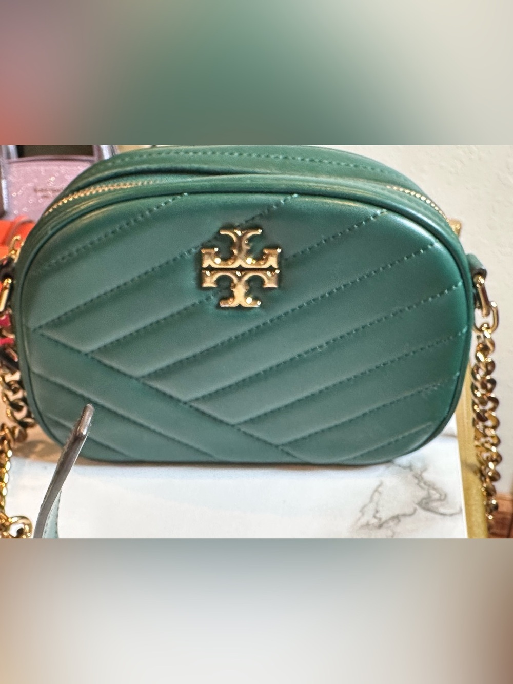 Tory Burch Green Camera Bag
